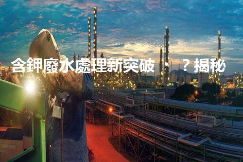 含鉀廢水處理新突破？揭秘鉀元素回收的以后之路！
